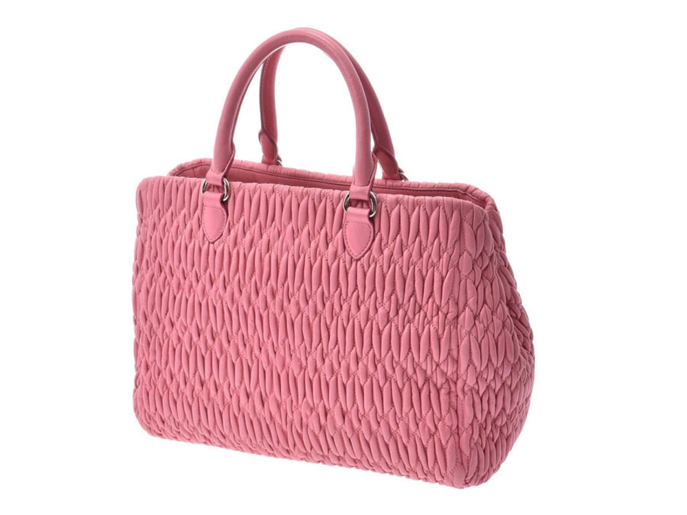 Miu Miu Leather Bag Matelasse Nappa Crystal Pink